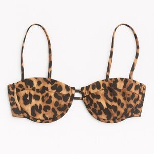 NWT Zara Leopard Print Bikini Top